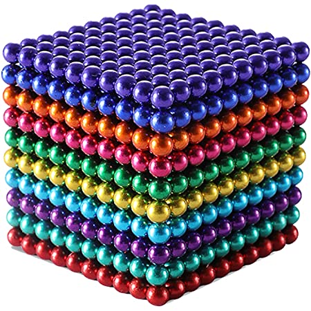 Shengshou マグネットボール 1000個セット 5mm マジックボール ネオジム磁石の立体パズル 大人 減圧 子ども 知恵を益する 磁石玩具 教育工具 DIY工具 (10色/5mm)