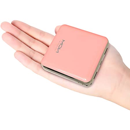 【最新版】モバイルバッテリー 小型 軽量 薄型 10000mah 2.1A出力 2USBポート 急速充電 PSE認証済 MRCOOL iPhone/Android各種対応 (ピンク)