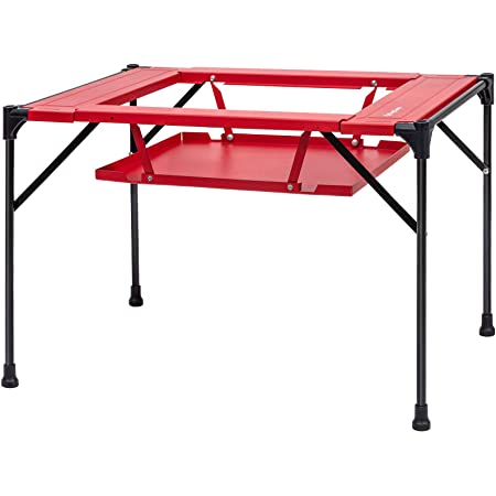 iClimb アウトドア テーブル 無限連結拡大可能 大きいサイズ 天板 透かし 折り畳み コンパクト 超軽量 収納袋付き 携帯便利 アルミ キャンプ BBQ (XL + ランタンハンガー)