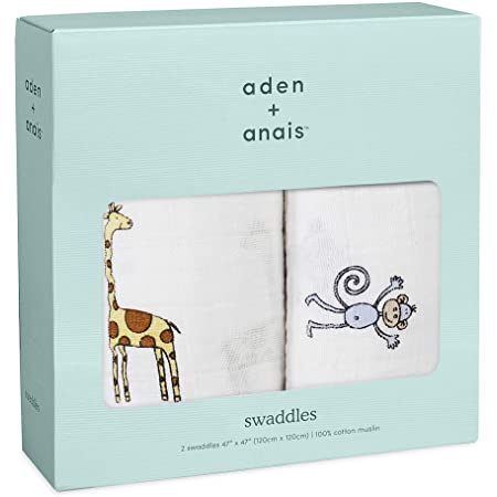 aden + anais essentials(エイデンアンドアネイエッセンシャルズ) aden + anais essentials (エイデンアンドアネイ エッセンシャルズ) 【日本正規品】出産祝い ベビーギフト モスリンスワドル4枚入り farm to table 4枚 Farm Table 112cm×112㎝ ESWC40013J