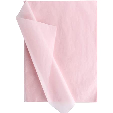 Suprosper 薄葉紙 100枚入 ラッピングペーパー 35*50CM 包装紙 薄い 梱包 インナーラップに 業務用 お誕生日 結婚 卒業 祝い(ピンク)
