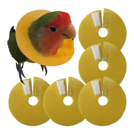 VORCOOL エリザベスカラー 鳥 インコ 小動物用 4個セット 軽量 傷舐め・引っ掻き防止 衝撃吸収 着脱便利
