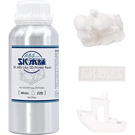 SK本舗 SK ABS-Like レジン3Dプリンター用レジン(500g, 白色)_SK02N