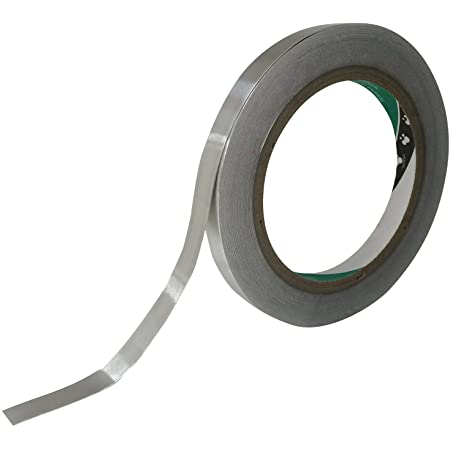 DY.2ten 導電性アルミ箔テープ 幅25mm×長さ30m×厚さ0.1mm 両面導電性アルミテープ 金属テープ 静電気防止 強粘着 耐熱 耐水 耐久 耐油