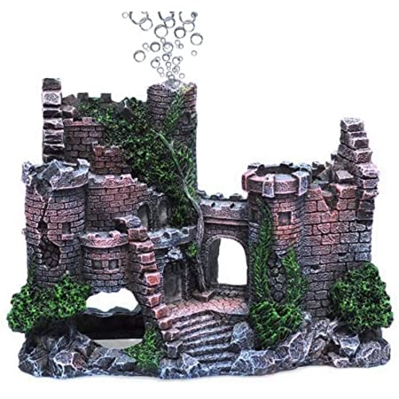 Blumen-beet アクアリウム 古城 オーナメント 水槽 飾り アクセサリー 水草… (古城エアパイプ)