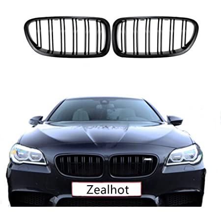 Zealhot キドニーグリル ブラックフロントグリル ラジエターグリル，適切BMW 3シリーズ F30 F31 F35 (2012-2018) (ダブル-艶有り)