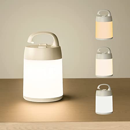 ナイトライト 授乳ライト DUOGOU ベッドサイドランプ 色温度/明るさ調整可 コードレス LED枕元ライト USB充電 間接照明 電池式 木目調
