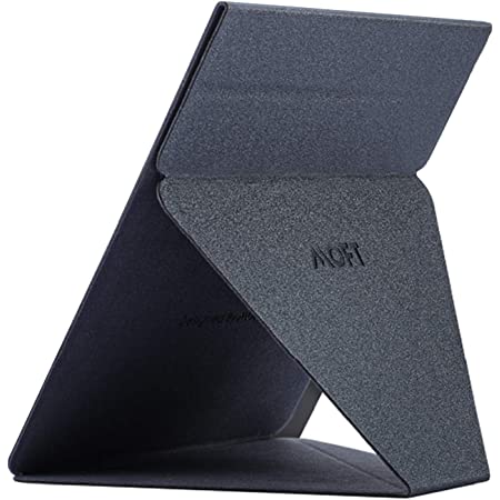FoldStand Tablet mini タブレットスタンド 超薄型 縦置き 横置き 2Way 貼り付け パッドスタンド 落下防止 繰り返し使える 7～9インチ対応 (グレー)