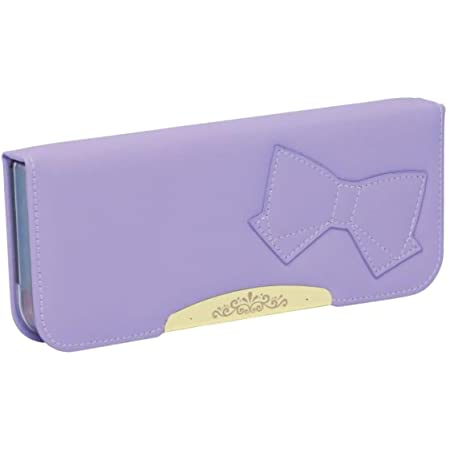 筆箱 ペンケース 女の子 小学生 シンプル大容量箱型おしゃれ飛び出し防止鉛筆削り付日本製全４色 (リボン バイオレット) (002c-ribbon-violet)