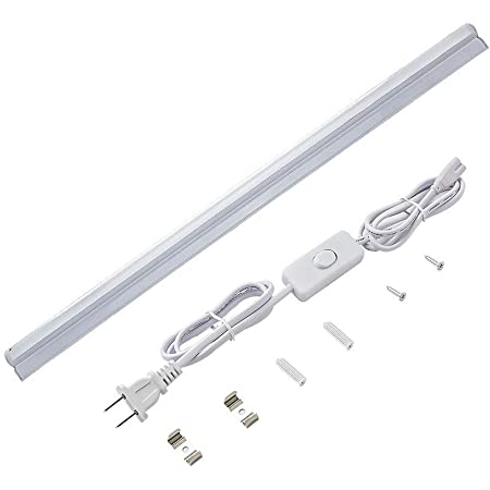 Honebear LED バーライト USBライト キッチンライト 蛍光灯 棚下ライト 高輝度 直管形 ライトバー 電球色 昼白色 昼光色 (昼光色, クリアタイプ 32cm)