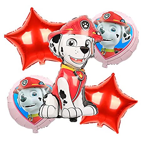 Fun+ paw patrol風船 アルミ風船 パウパトロールパーティー 星型バルーン 丸風船 記念日 バースデー 誕生日 二次会 子供会 パーティーデコレーション用セット（ラブル）