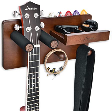 Sitengle ギターハンガー 壁掛け 木製 ギターホルダー ギタースタンド  ギターフック アコギ エレキ ベース用