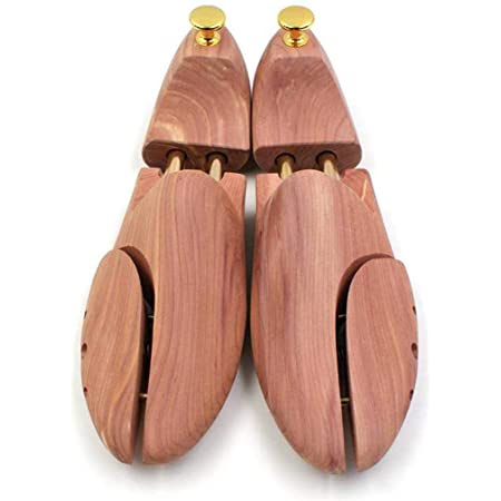 ONORNER シューキーパー メンズ レディース 木製 天然 シューツリー レッドシダー 22cm-29cm対応 2.5cm調節 脱臭 香り 除湿 臭い中和 伸縮機能 型崩れ防止 革靴 スニーカー 布靴 (内寸22.1cm)