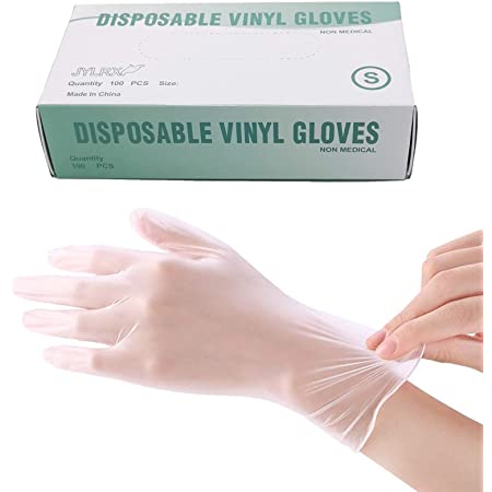 使い捨て手袋 100枚入り PVC手袋 防疫防護 エコノミータイプ パウダーフリー 粉なし
