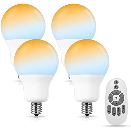 LED電球 E17口金 40W形 調光調色 リモコン付き 2.4GHz無線式 一般電球形 全方向タイプ 4個入