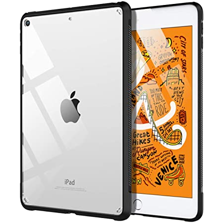 iPad mini5ケース 2019 保護カバー Dadanism iPad mini5 2019 第五世代カバー 7.9インチ 新型 TPU縁 背面PCハードケース 透明背面カバー アイパッド ミニ5 タブレットケース 保護カバー 四角加固 擦り傷防止 ビジネスケース 薄型 衝撃吸収 「対応モデル：A2133、A2124、A2126、A2125」 ブラック