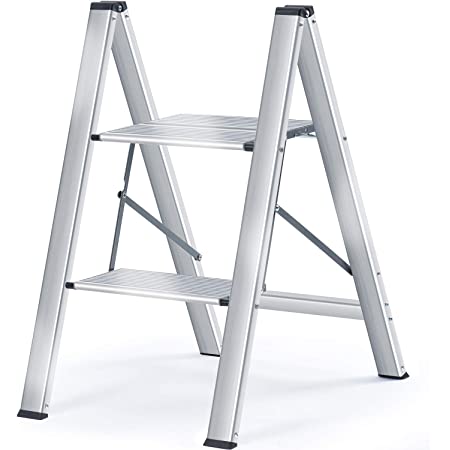 キングラック スチール踏み台 脚立2段 折りたたみ 持ち手付き はしご 梯子 軽量 幅広 上枠付き ステップ台 高さ WK2029-3