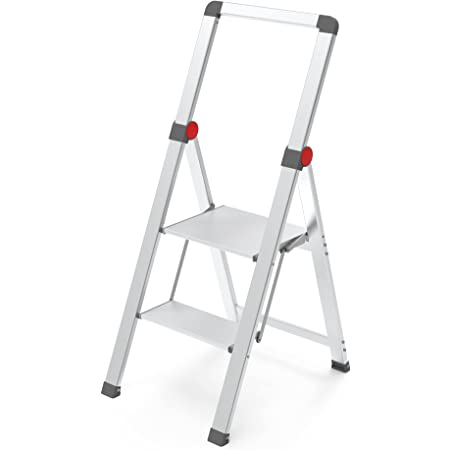 キングラック スチール踏み台 脚立2段 折りたたみ 持ち手付き はしご 梯子 軽量 幅広 上枠付き ステップ台 高さ WK2029-3