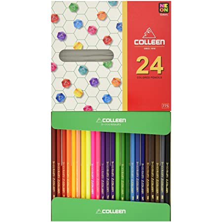 【Colleen】コーリン鉛筆 水彩色鉛筆 六角 24色紙箱入り 水性 色鉛筆 CAP-924 [並行輸入品]