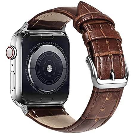 HUAFIY AppleWatchバンド AppleWatchストラップ42mm / 44mm 45mm Apple Watch 7/ 6/5/4/3/2/1＆SE本物の革交換ストラップ該当する 42mm / 44mm/45mm (42mm44mm45mm, ヴィンテージコーヒー/ブラックボタン)