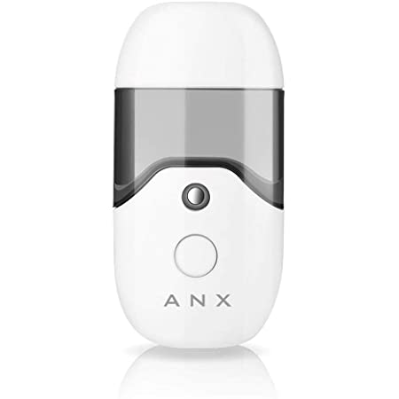 ANX 大容量 50mlタンク 携帯 ミスト 美顔器 ハンディミスト ワイド 超音波 ナノミスト USB充電式 簡易包装 説明書付 (1個)