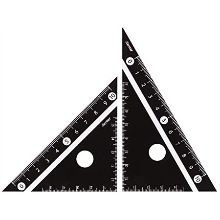 rosenice アルミ三角スケール定規セット内容2個三角定規分度器とリニア定規数学ツール学生のためのdraftsmanエンジニア