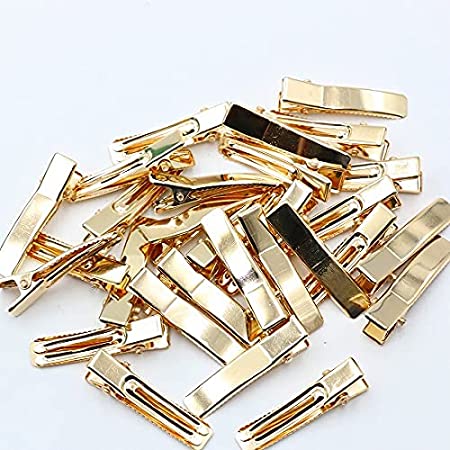 【LEISURE CLUB】ヘアクリップ 約50個入り 66mm ヘアピン 髪留め 金具 ヘアアクセサリー パーツ シルバー DIY ホビー 業務用 大人 子供