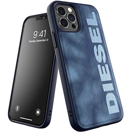 DIESEL iPhone12 ケース / iPhone12pro ケース 6.1インチ SS21 ロゴ ブリーチデニム （ディーゼル iPhone 12 / 12 Pro, ブルー/ホワイト)