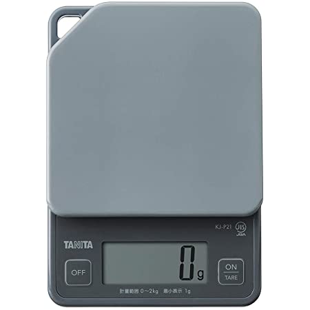 タニタ デジタルクッキングスケール グレー 最大計量2kg 最小表示1g