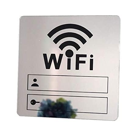 Isaac Trading Free Wi-Fi ステッカー WiFi 使えます 無線LAN ウィンドウ ウォール サイン シール 耐水 耐候 87×87mm 日本語表記つき (ホワイト)