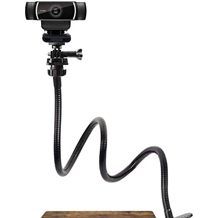 Smatree Webカメラ マウント StreamCam C980/C922n/C920n/eMeet C960ウェブカメラ クランプマウント、フレキシブルホルダースタンド ロジクール ウェブカメラ 用 Logitech Webcam, WEBカメラ 他の1/4ホールがあるカメラにもご対応