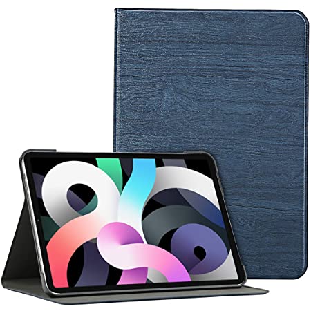 NeedNetwork 岡山デニム iPad Air 第4世代 (2020) 用 ケースおしゃれ ペン収納 ペンホルダー 薄型 手帳型 軽量 ウェイク オートスリープ機能 スタンド iPad カバー アイパッド 用 耐衝撃