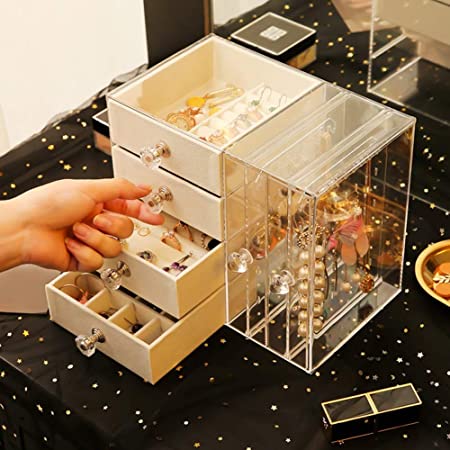 ジュエリーボックス ジュエリー展示 コレクションケース 宝石箱 ショーケース おしゃれ アクセサリー収納 引き出し式 透明ケース