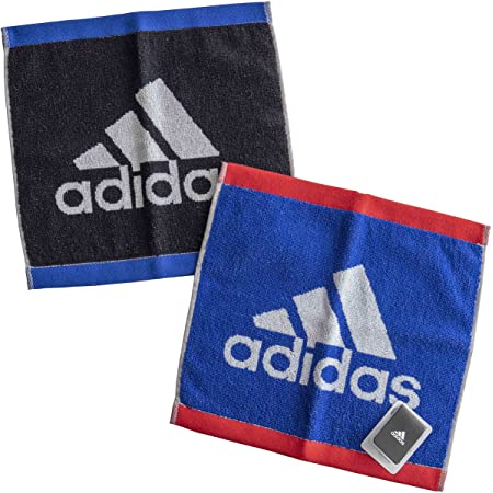 adidas(アディダス) ハンドタオル ミニタオル スポーツタオル 抗菌 防臭 ハンカチ タオル 約25cm×26cm (C.2枚セット)