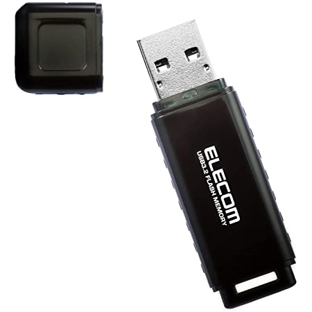 エレコム USBメモリ 64GB USB3.2（Gen1） ノック式 ブラック MF-PKU3064GBK/E