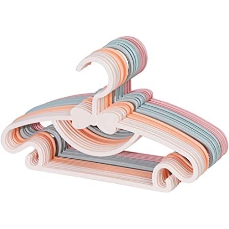 ベビーハンガー 洗濯 収納 かわいいアヒルの形 すべらない プラスチック 4色 (ピンク, 30)