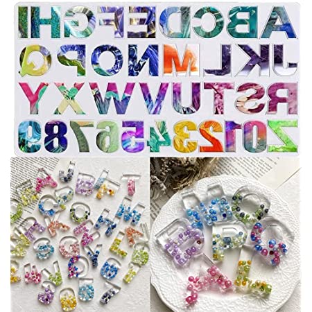 シリコンモールド  UVレジン レジン モールド 手作り 樹脂 粘土 シリコン型 キット 道具 数字 英字 DIY用  (数字)