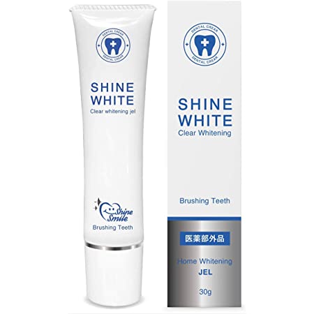 [Amazon限定ブランド] SHINE WHITE 医薬部外品 歯のホワイトニング 自宅で簡単 白い歯 虫歯予防 歯磨き粉 黄ばみ 口臭 リンゴ酸 研磨剤フリー