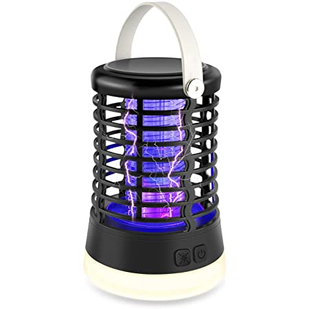 QZT 蚊取り器 電撃殺虫器 LEDランタン 照明 捕虫器 誘虫灯 殺虫灯 屋外室内適用 防水機能 USB充電式 省エネ