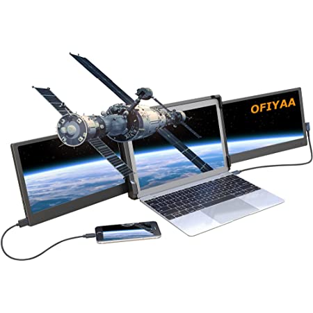 (オフィヤー) OFIYAA P2 トリプルポータブルモニター ノートパソコンスクリーンエクステンダー デュアルモニター 11.6インチ 1080P FHD IPS USB-A/Type-C/HDMI 4個のスピーカー Switch/PS5/13～16インチのMac PC/ノートPCに対応