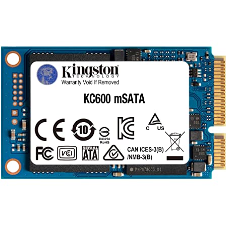 キングストンテクノロジー Kingston SSD KC600 512GB mSATA 3D TLC NAND採用 SKC600MS/512G 正規代理店保証品 5年保証