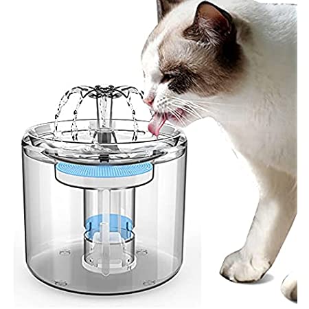 VILIKE ペット自動給水器 猫 2.6L 中小型犬 水飲み器 組み立て不要 ウォーターボトル 循環式 軟水化フィルター 大容量 透明 日本語取扱説明書