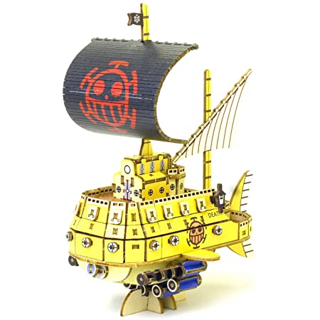 ki-gu-mi ワンピース トラファルガー ロー 潜水艦 – 小学生 から 大人 まで 楽しめる 木製 3D 立体パズル DIY 工作キット – 男の子 女の子 の 玩具 – 立体アート として 大人の プレゼント にも最適な ウッドパズル