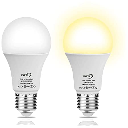 LED電球 常夜灯 あかりセンサー付 暗くなると自動で点灯 明るくなると自動で消灯 E26 密閉形器具対応 防犯ライト 明暗センサー電球(5W電球色)