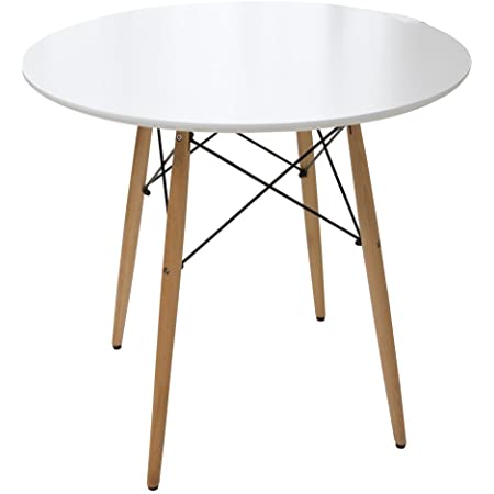 iimono117 丸テーブル 直径60cm 高さ72cm 省スペース 天然木 リプロダクト 円形 丸型 ダイニング カフェテーブル サイドテーブル 北欧 木目調 おしゃれ (ブラック)