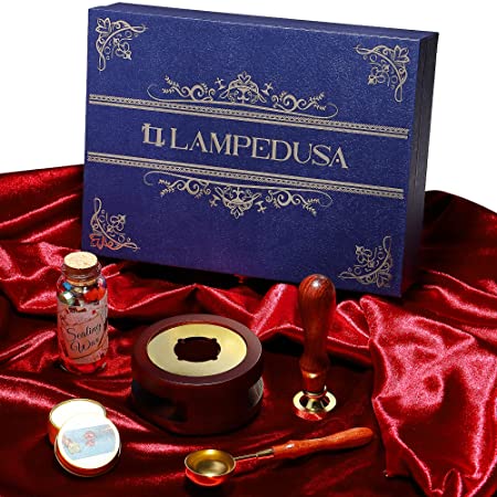 LAMPEDUSA シーリングスタンプ セット (一輪のバラ/置き型スタンド付) シーリングワックス 封蝋 (手紙/招待状/スタンプ) 誕生日 プレゼント