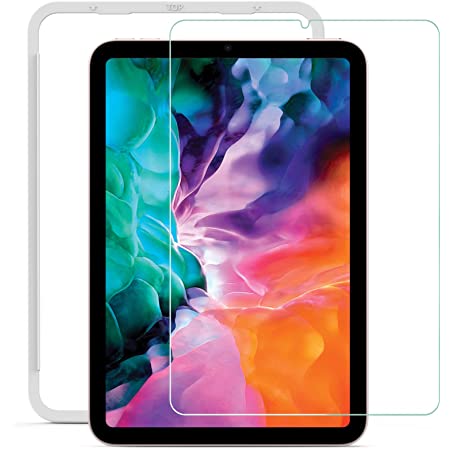 【2枚入】iPad Mini 6 フィルム Fitudoos 旭硝子製 硬度9H iPad Mini6 ガラスフィルム 2.5D ウンドエッジ加工 強化ガラス 高透過率 耐指紋 自動吸着 撥油性 保護フィルム