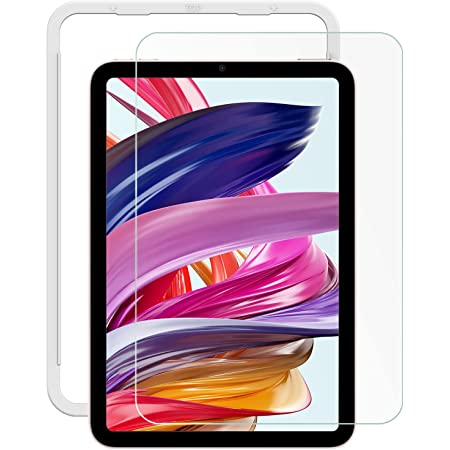 【2枚入】iPad Mini 6 フィルム Fitudoos 旭硝子製 硬度9H iPad Mini6 ガラスフィルム 2.5D ウンドエッジ加工 強化ガラス 高透過率 耐指紋 自動吸着 撥油性 保護フィルム