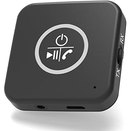 Ewin 日本初 Bluetooth トランスミッター Bluetooth レシーバー 一台三役 送信機 受信機 音声アシスタント 2台同時接続でき ハンズフリー通話 低遅延 ワイヤレス 3.5mmオーディオ 小型 イヤホン/スピーカー/スマホ/テレビ/車対応 充電しながら使用可 技適取得済み