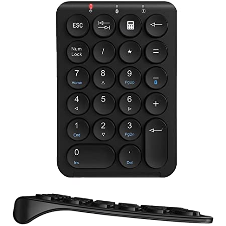 iClever テンキー Bluetooth 超薄型 多機種対応 Tabキー付き ブルートゥーステンキー 充電式 数字キーボード ナンバーパッド 持ち運び便利 Android/Win/iOS 対応 IC-KP08 ピンク
